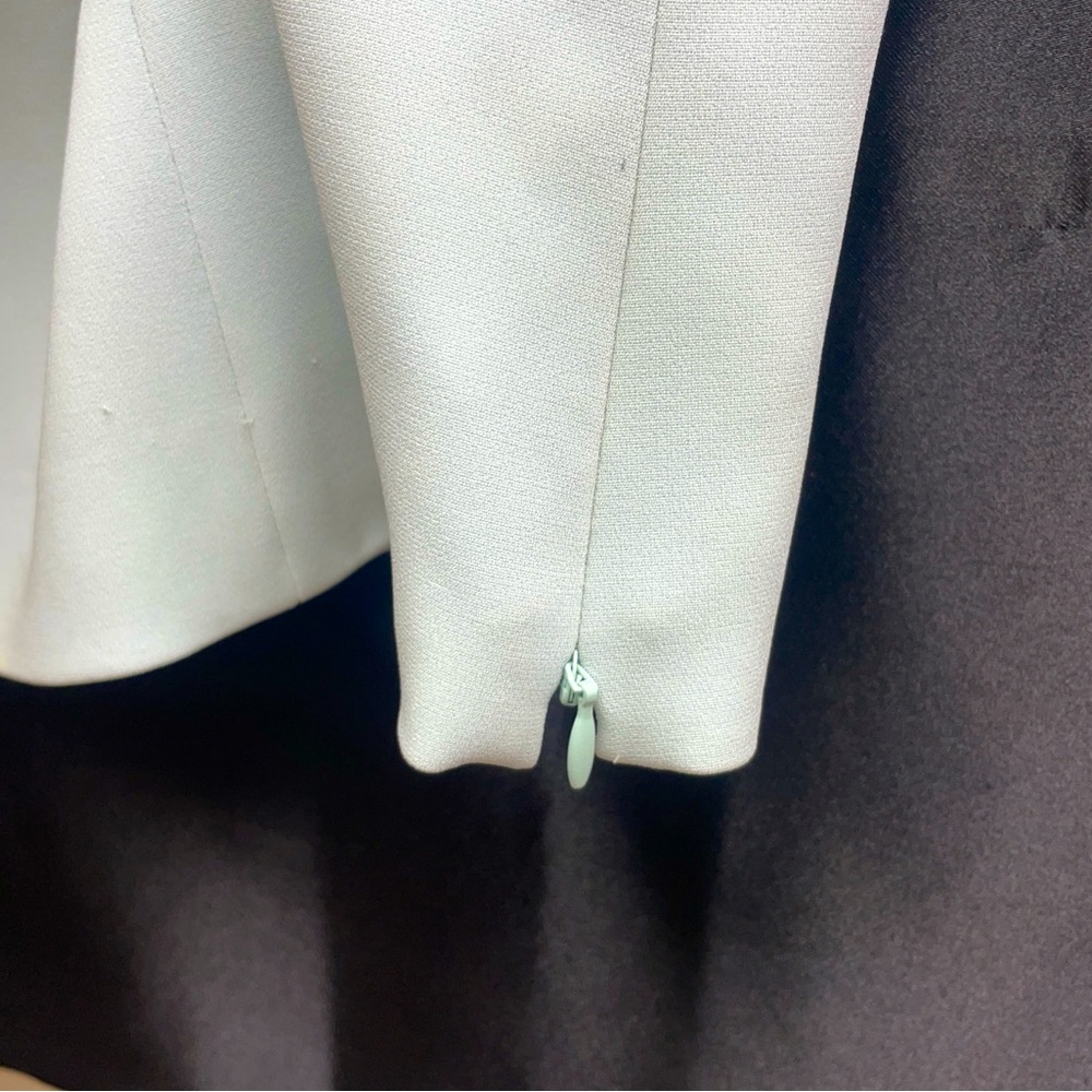 Vintage Albert Nipon Mint Green Bow Detail Blazer And Tank Top Set Sz 16 - Picture 8 of 9